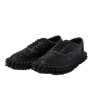 画像1: doublet (GLITTER SPIKE SNEAKER) BLACK