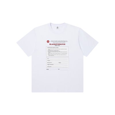 画像1: BLACK EYE PATCH (MONEY BAG LABEL TEE) WHITE