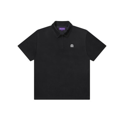 画像1: BLACK EYE PATCH (SMALL OG VELOUR PULLOVER S/S SHIRT) BLACK
