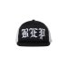 画像1: BLACK EYE PATCH (3 LETTER OE MESH CAP) BLACK (1)