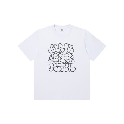 画像1: BLACK EYE PATCH (CAPTEK THROWIE TEE) WHITE