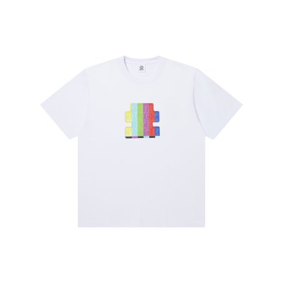 画像1: BLACK EYE PATCH (SMPTE COLOR BAR OG LABEL TEE) WHITE