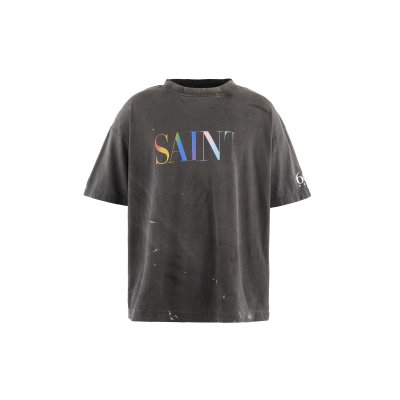 画像1: SAINT Mxxxxxx (SS T-SHIRT_SAINT) BLACK