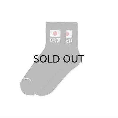 画像1: BLACK EYE PATCH (JAPAN FLAG SHORT SOCKS) BLACK