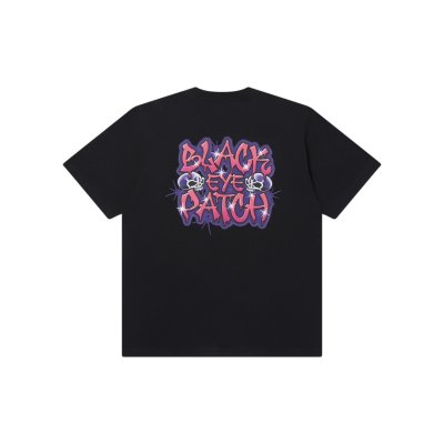 画像1: BLACK EYE PATCH (CROSSBONES SMALL OG GRAFFITI TEE) BLACK