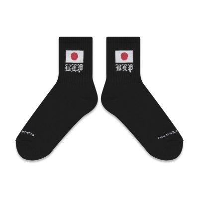 画像2: BLACK EYE PATCH (JAPAN FLAG SHORT SOCKS) BLACK