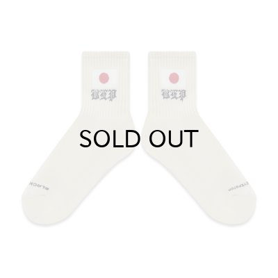画像2: BLACK EYE PATCH (JAPAN FLAG SHORT SOCKS) IVORY