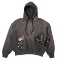 doublet (TROMPE L'ONEIL EMBROIDERY HOODIE) BLACK