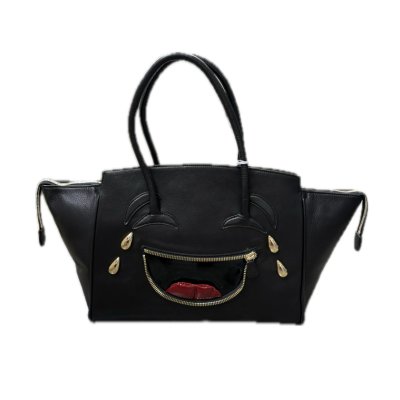 画像1: doublet (LAUGHING EMOJI LEATHER BAG) BLACK