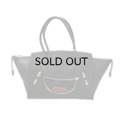 画像1: doublet (LAUGHING EMOJI LEATHER BAG) BLACK