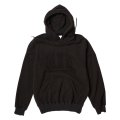 doublet (THRREADLESS AIR EMBROIDERY HOODIE) BLACK
