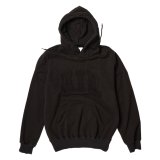 doublet (THRREADLESS AIR EMBROIDERY HOODIE) BLACK