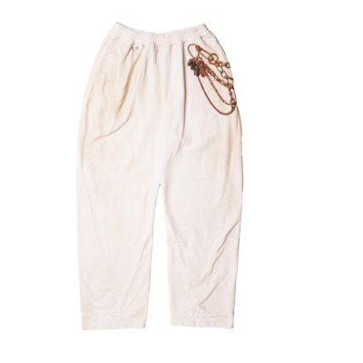 画像1: doublet (TROMPE L'ONEIL EMBROIDERY SWEATPANTS) WHITE