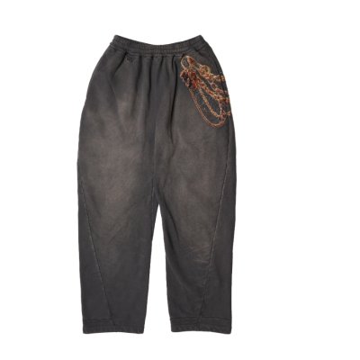 画像1: doublet (TROMPE L'ONEIL EMBROIDERY SWEATPANTS) BLACK