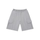 BLACK EYE PATCH (3 LETTER OE SWEAT CARGO BAGGY SHORTS) H.GRAY