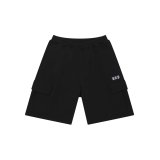 BLACK EYE PATCH (3 LETTER OE SWEAT CARGO BAGGY SHORTS) BLACK