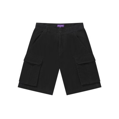 画像1: BLACK EYE PATCH (OG LABEL WASHED CARGO BAGGY SHORTS) BLACK