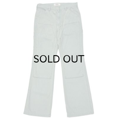 画像1: DAIRIKU ("FLARE" VINTAGE WASH PAINTER CHINO PANTS) MINT GREEN