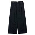 DAIRIKU ("WIDE" TWO TUCK CHINO PANTS) BLACK