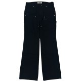 DAIRIKU ("FLARE" VINTAGE WASH PAINTER CHINO PANTS) BLACK