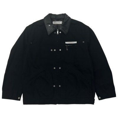 画像1: DAIRIKU ("DAIRIKU WORK WEAR" VINTAGE WASH JACKET) BLACK