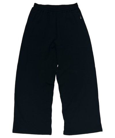 画像1: DAIRIKU (SILK-COTTON WIDE SWEAT PANTS) BLACK