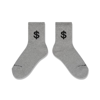 画像2: BLACK EYE PATCH (DOLLAR SIGN SHORT SOCKS) H.GRAY