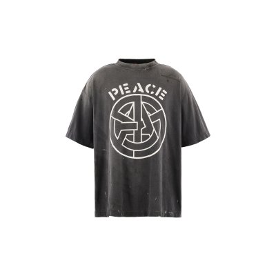 画像1: SAINT Mxxxxxx (BKM_SS T-SHIRT_PEACE) BLACK