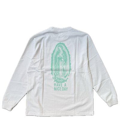 画像1: WACKO MARIA (WASHED HEAVY WEIGHT LONG SLEEVE T-SHIRT) WHITE