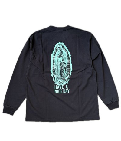 画像1: WACKO MARIA (WASHED HEAVY WEIGHT LONG SLEEVE T-SHIRT) BLACK