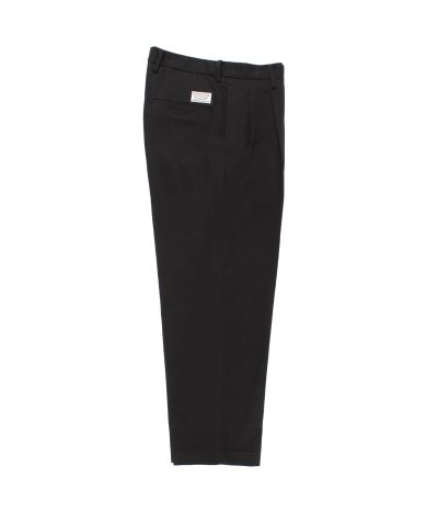 画像1: WACKO MARIA (DOUBLE PLEATED CHINO TROUSERS) BLACK