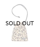 WACKO MARIA (LEOPARD DRAWSTRING BAG) BEIGE