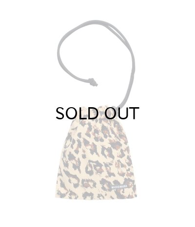 画像1: WACKO MARIA (LEOPARD DRAWSTRING BAG) BEIGE