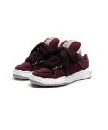 Maison MIHARA YASUHIRO ("WAYNE" PUFFER PATTERNED LACE LOW-TOP SNEAKERS) BORDEAUX