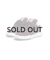 Maison MIHARA YASUHIRO ("WAYNE" PUFFER PATTERNED LACE LOW-TOP SNEAKERS) BORDEAUX