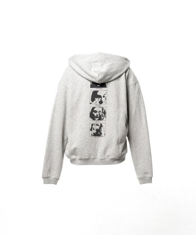 画像2: KAMIYA ("DISTORTED Girl" Zip-up Hoodie) GRAY