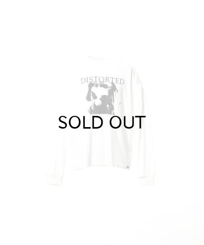 画像1: KAMIYA ("DISTORTED Girl" L/S T-shirt) WHITE