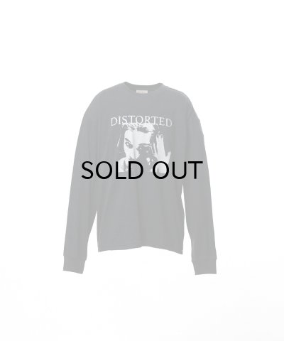 画像1: KAMIYA ("DISTORTED Girl" L/S T-shirt) BLACK