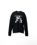画像1: KAMIYA ("DISTORTED Girl" L/S T-shirt) BLACK (1)