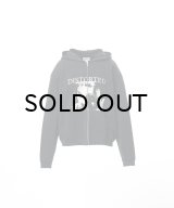 KAMIYA ("DISTORTED Girl" Zip-up Hoodie) BLACK