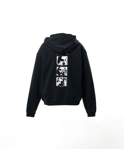 画像2: KAMIYA ("DISTORTED Girl" Zip-up Hoodie) BLACK