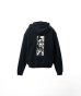 画像2: KAMIYA ("DISTORTED Girl" Zip-up Hoodie) BLACK (2)