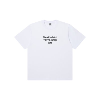 画像1: BLACK EYE PATCH (BRAND ORIGIN HEAVYWEIGHT TEE) WHITE