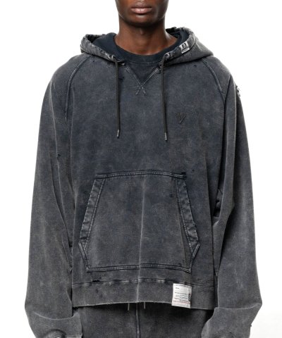 画像1: Maison MIHARA YASUHIRO (Bleached Hoodie) BLACK