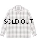 WACKO MARIA (OMBRE CHECK OPEN COLLAR SHIRT L/S TYPE-2) PINK