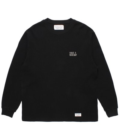 画像1: WACKO MARIA (THERMAL SHIRT) BLACK