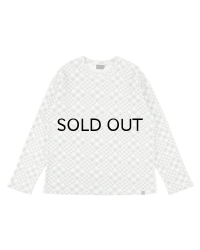 画像1: PHINGERIN (GINGHAM L/S WAFFLE THERMAL) SKY GREY