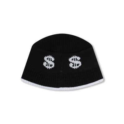 画像2: BLACK EYE PATCH (DOLLAR SIGN KNITTED BUCKET HAT) BLACK