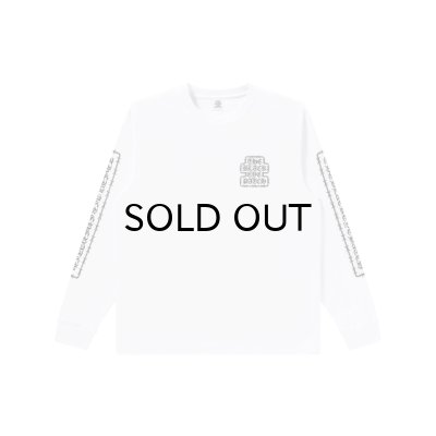 画像1: BLACK EYE PATCH (BARBED WIRE OG L/S TEE) WHITE