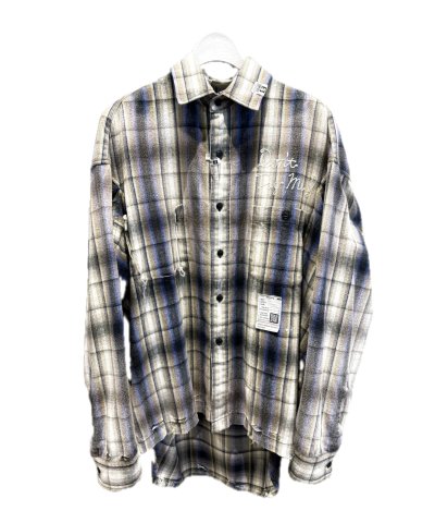 画像1: Maison MIHARA YASUHIRO (Vintage Like Check Shirt) BEIGE